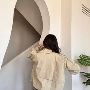 Cropped tranche coat